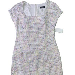 B. Darlin bodycon off white dress 9/10 tweed eyelash edge